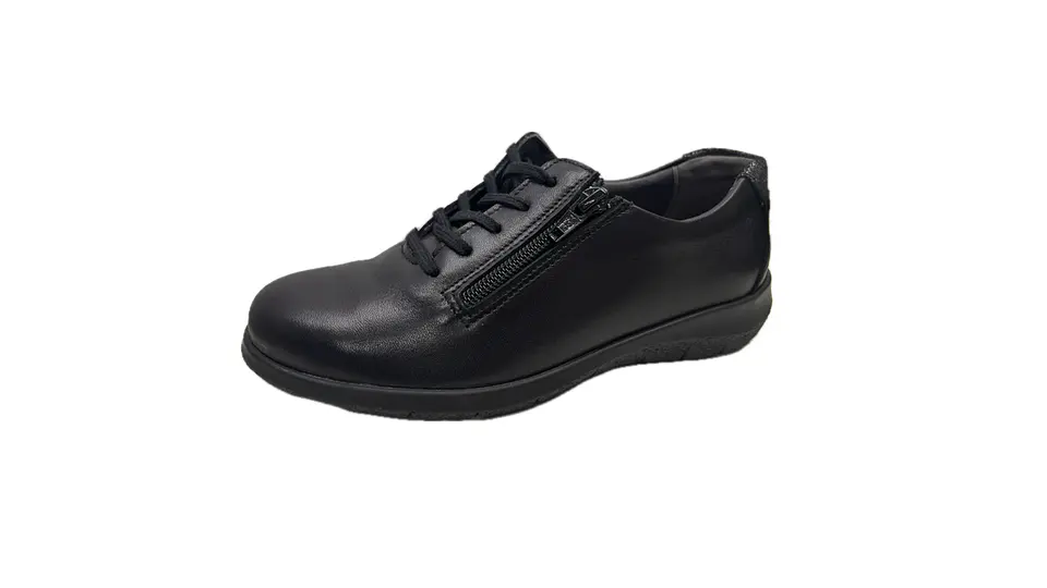 Sapato SUAVE raso atacadores e zip 2
