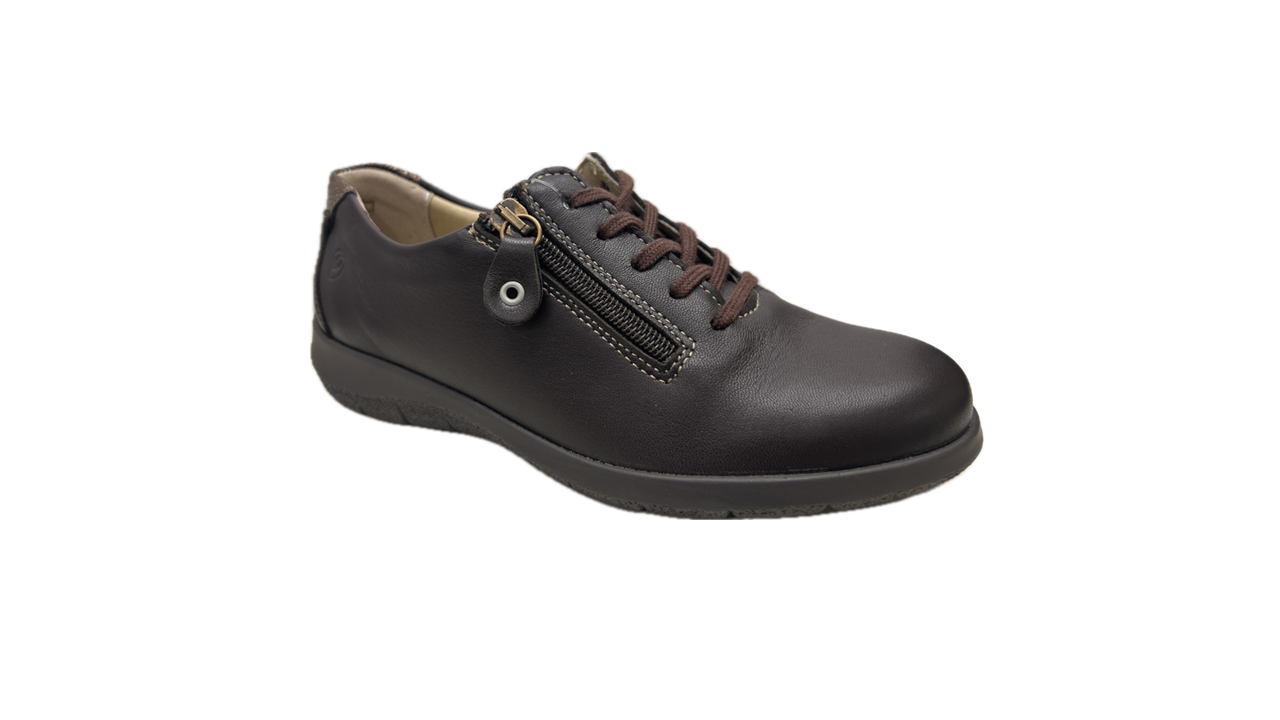 Sapato atacadores e zip conforto