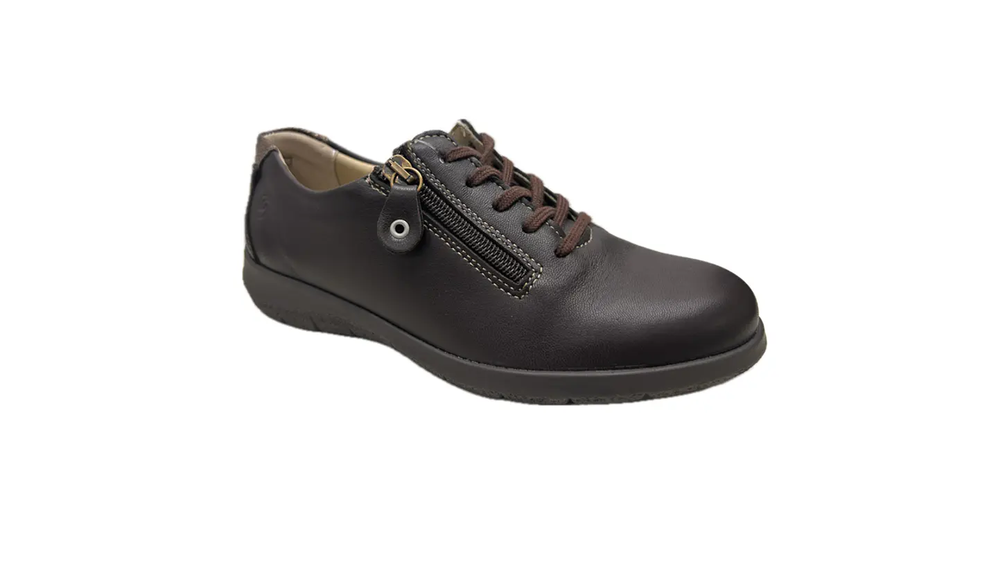 Sapato SUAVE raso atacadores e zip 1