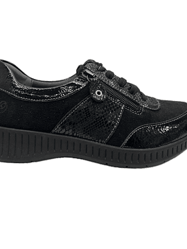 Sapato atacadores e zip conforto