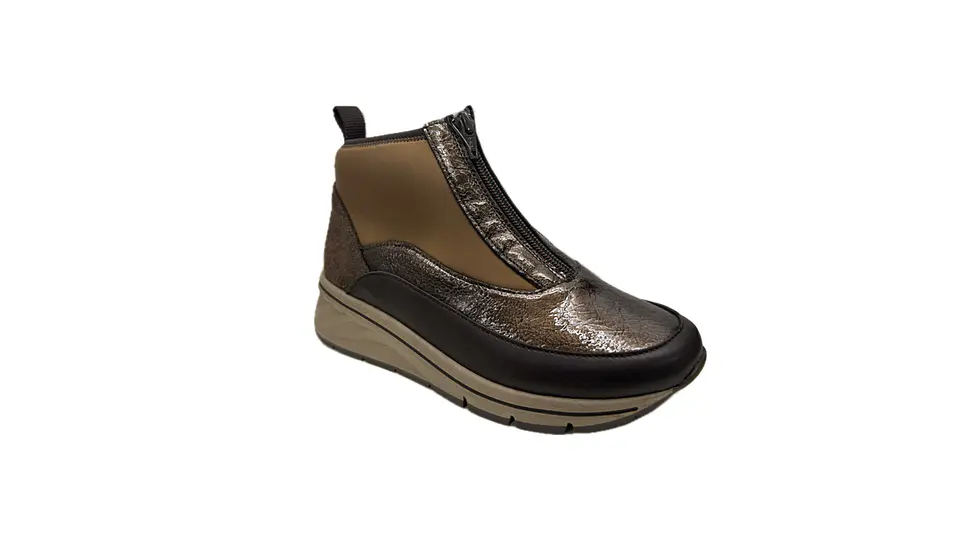 Botim raso licra e pele zip conforto 2