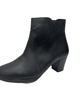 Botim salto baixo zip conforto 