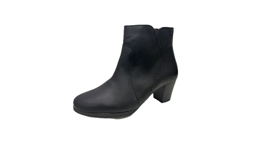 Botim salto baixo zip conforto  1