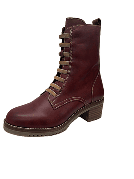 Bota salto zip elásticos conforto 