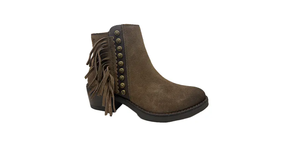 Botim Texano salto baixo zip conforto 1