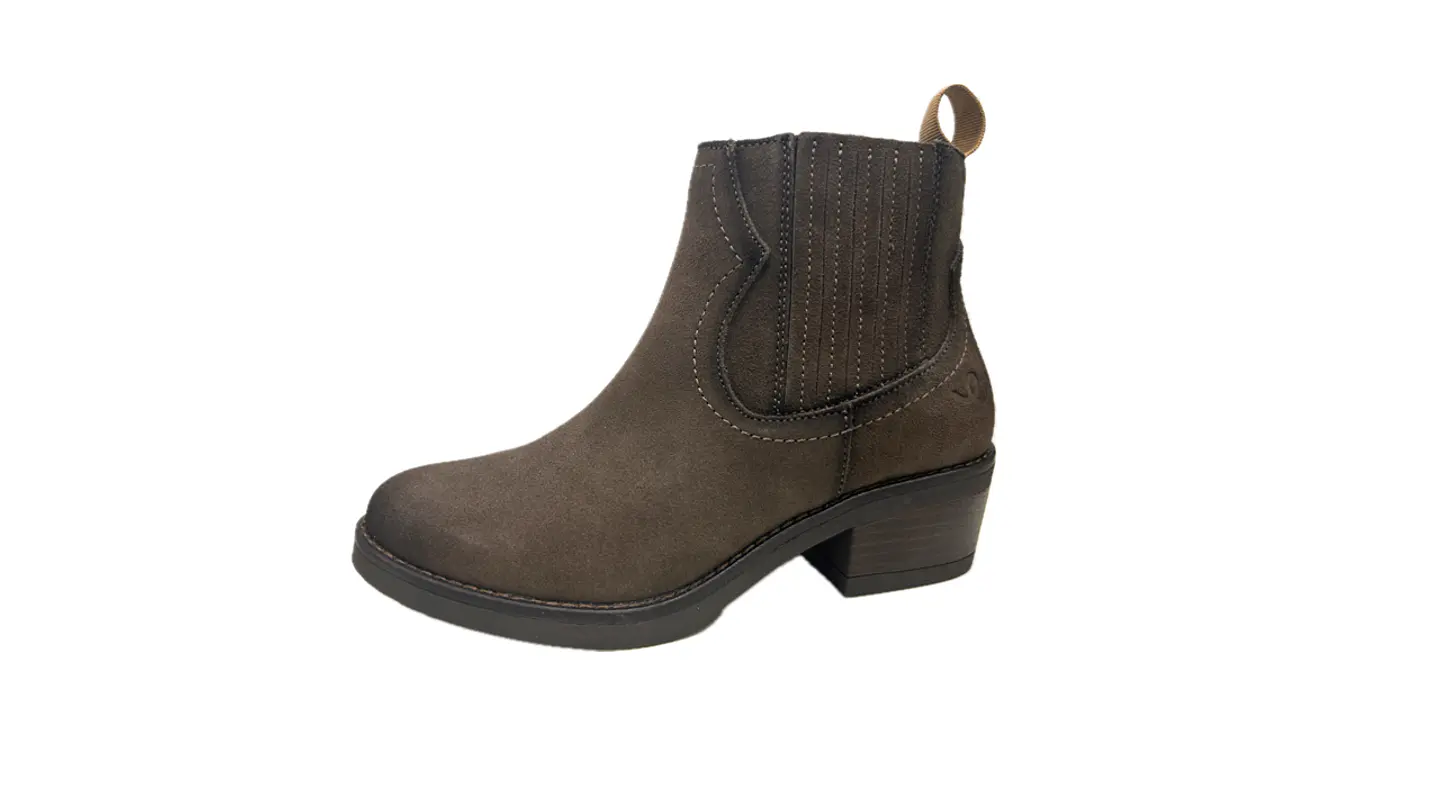 Botim Texano salto baixo zip conforto 1