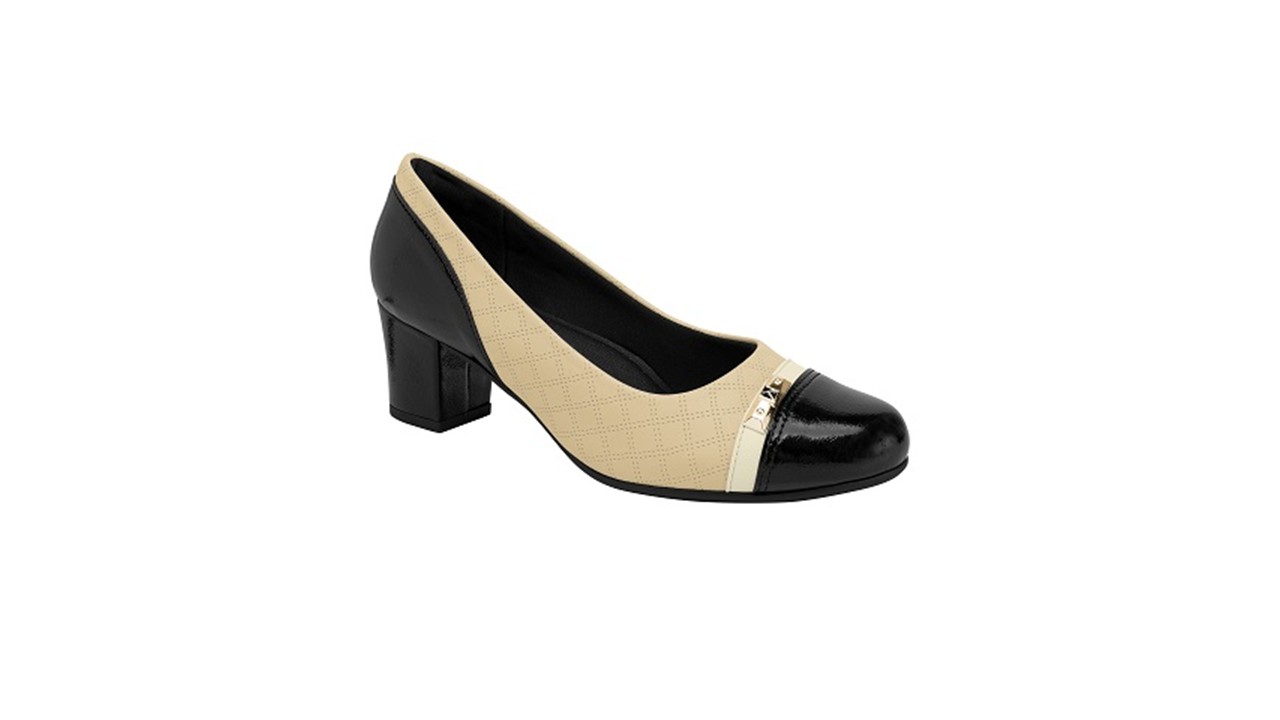 Sapato salto baixo conforto