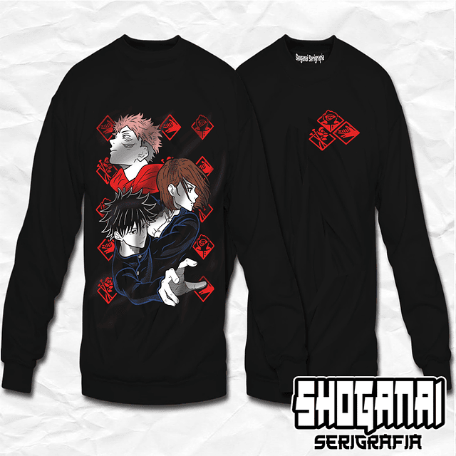 Itadori, Nobara y Megumi - Jujutsu Kaisen JJK04 / Crewneck