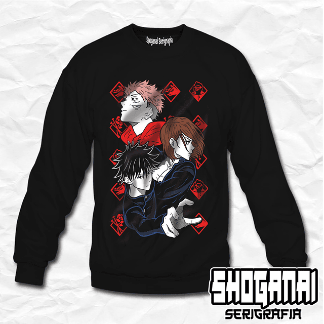 Itadori, Nobara y Megumi - Jujutsu Kaisen JJK04 / Crewneck