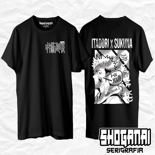 Itadori X Sukuna - Jujutsu Kaisen JJK05 OP3 / Polera manga corta