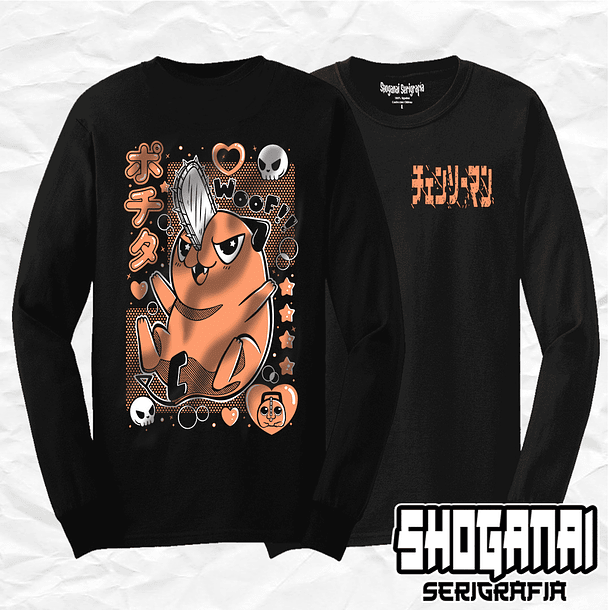 Pochita - Chainsawman CHSM08 / Polera manga larga 1