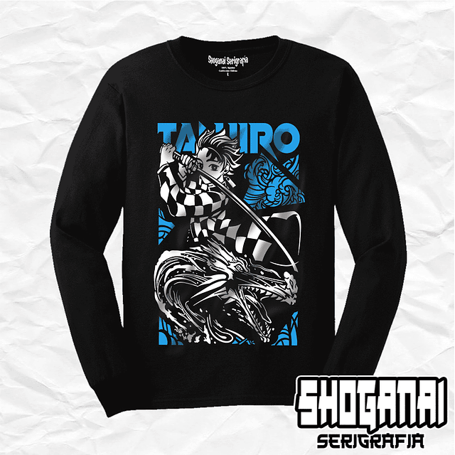 Kamado Tanjiro - Kimetsu No Yaiba KNY01 / Polera manga larga