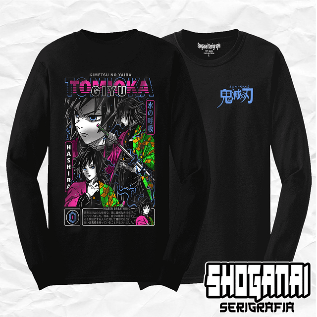 Giyu Tomioka - Kimetsu No Yaiba KNY21 / Polera manga larga