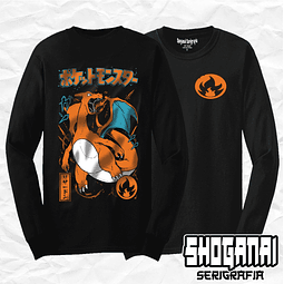 Charizard - Pokemon PKM04 / Polera manga larga