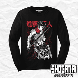 Mikasa Ackerman - Shingeki No Kyojin SNK03 / Polera manga larga