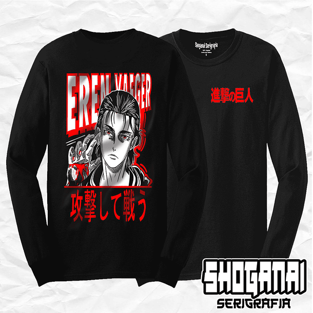 Eren - Shingeki No Kyojin SNK01 / Polera manga larga 1