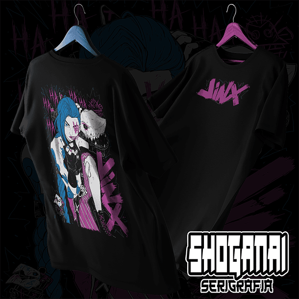 LOL02 Jinx - Arcane - LOL / Polera manga corta 2