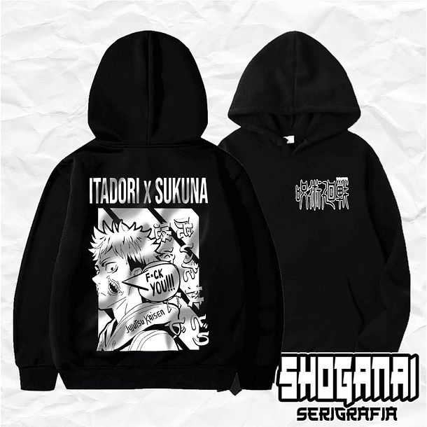 JJK05 OP2 Itadori X Sukuna - Jujutsu Kaisen / Hoddie - Poleron Canguro 1