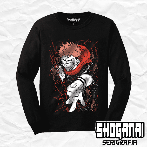 JJK16 Yuyi Itadori - Jujutsu Kaisen / Polera manga larga 1