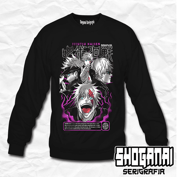 JJK38 Satoru Gojo - Jujutsu Kaisen / Crewneck - Poleron Polo 1