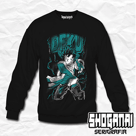 BNH02 Deku / Izuku Midoriya - Boku No Hero / Crewneck - Poleron Polo