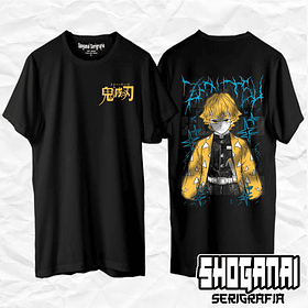 KNY63 Zenitsu Agatsuma - Kimetsu No Yaiba / Polera manga corta