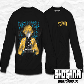 KNY63 Zenitsu Agatsuma - Kimetsu No Yaiba / Crewneck - Poleron Polo