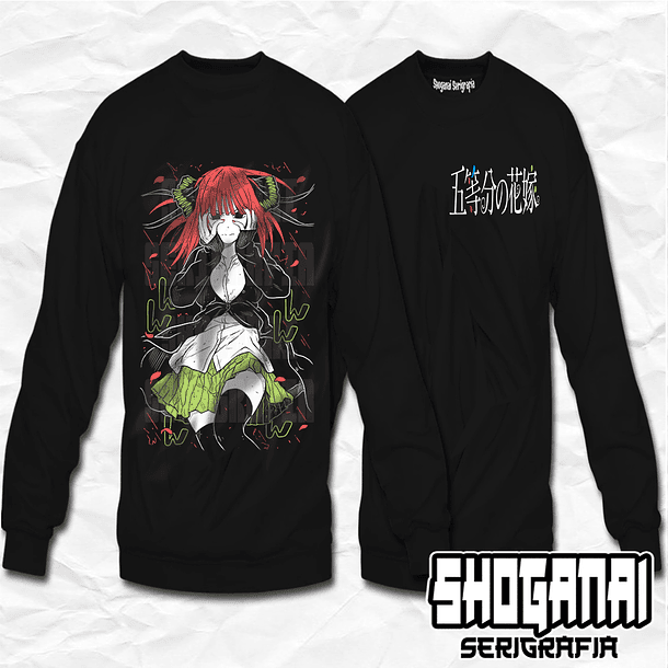 QUIN05 Nino Nakano - Las Quintillizas / Crewneck - Poleron Polo 1