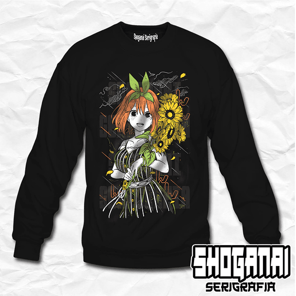 QUIN06 Yotsuba Nakano - Las Quintillizas / Crewneck - Poleron Polo 1