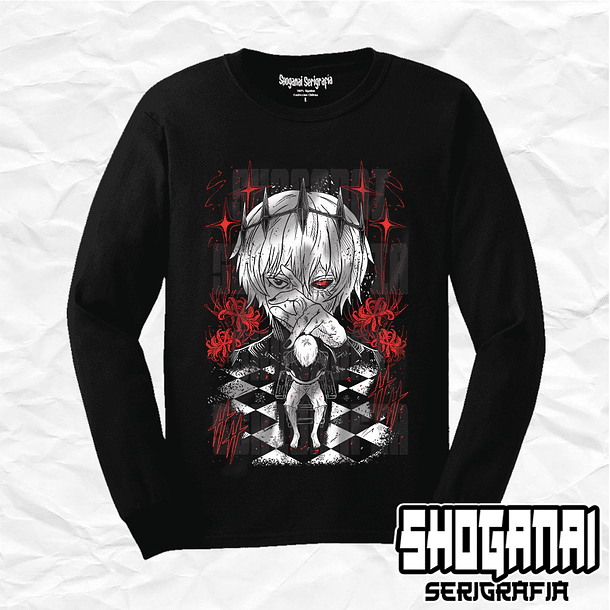 TG10 Ken Kaneki - Tokyo Ghoul / Polera manga larga 1