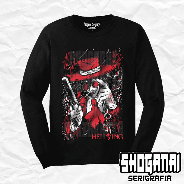 HELL02 Alucard - Hellsing / Polera manga larga 1