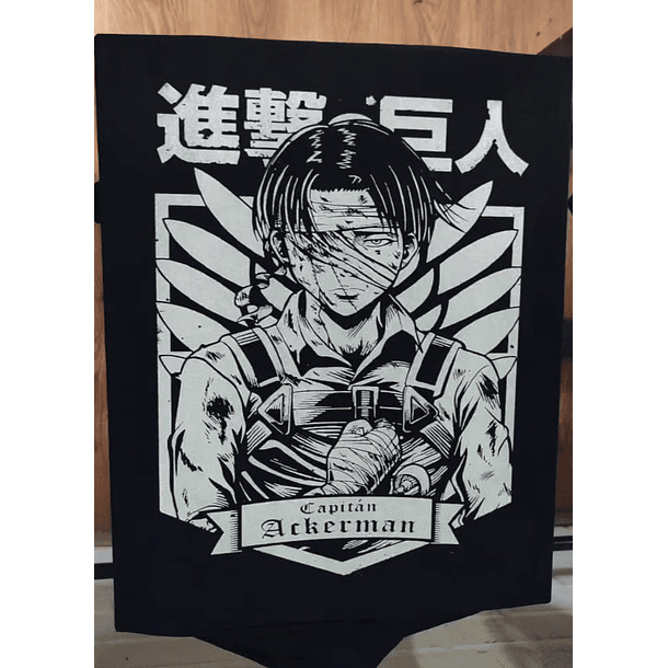 SNK02 Levi Ackerman - Shingeki No Kyojin / Polera manga corta 2