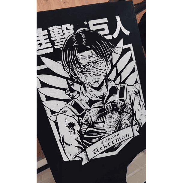 SNK02 Levi Ackerman - Shingeki No Kyojin / Polera manga corta 1