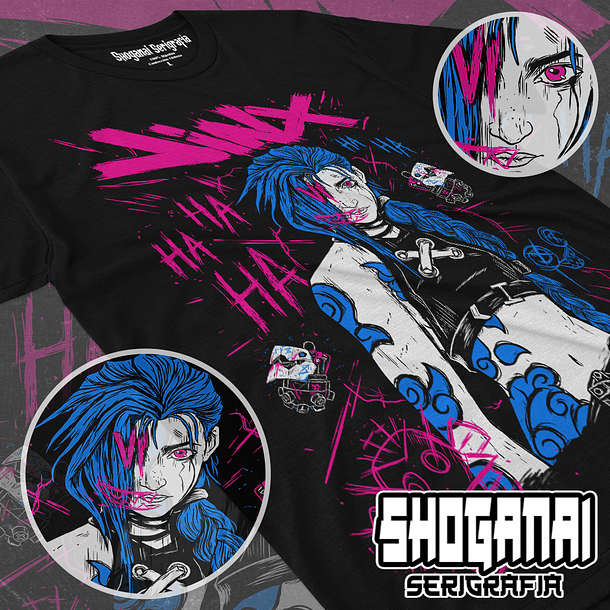 LOL03 Jinx - Arcane - LOL / Polera manga corta 1