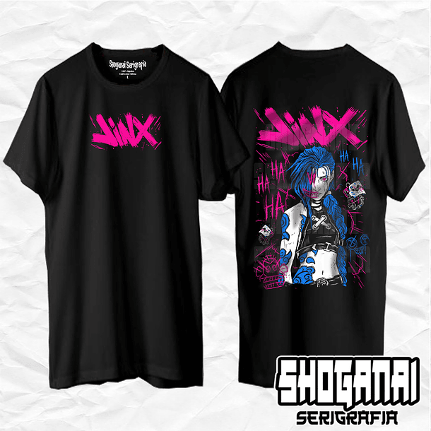 LOL03 Jinx - Arcane - LOL / Polera manga corta 1