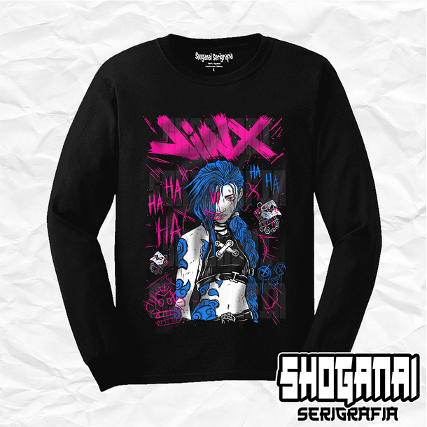 LOL03 Jinx - Arcane - LOL / Polera manga larga 1
