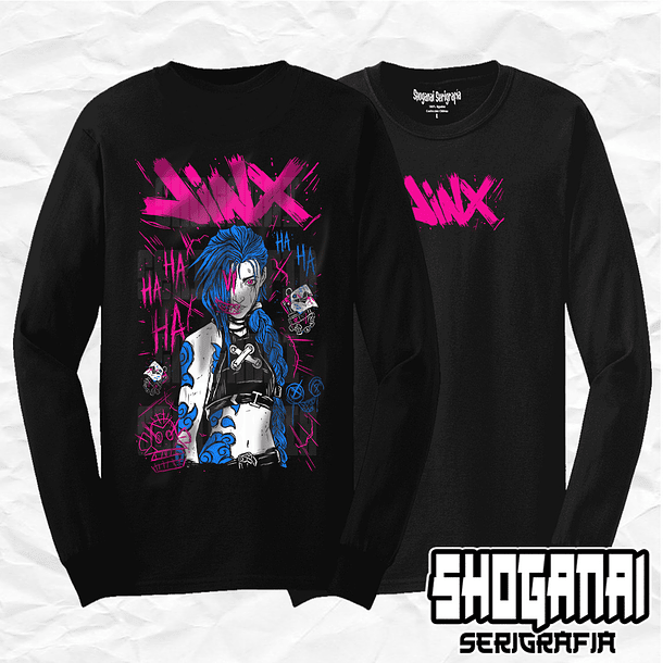 LOL03 Jinx - Arcane - LOL / Polera manga larga 1