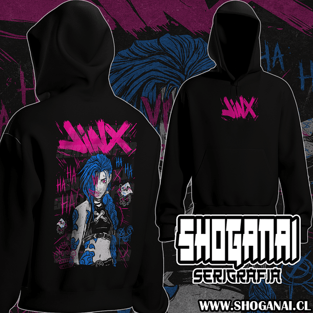 LOL03 Jinx - Arcane - LOL / Hoddie - Poleron Canguro 2