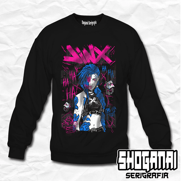 LOL03 Jinx - Arcane - LOL / Crewneck - Poleron Polo 1