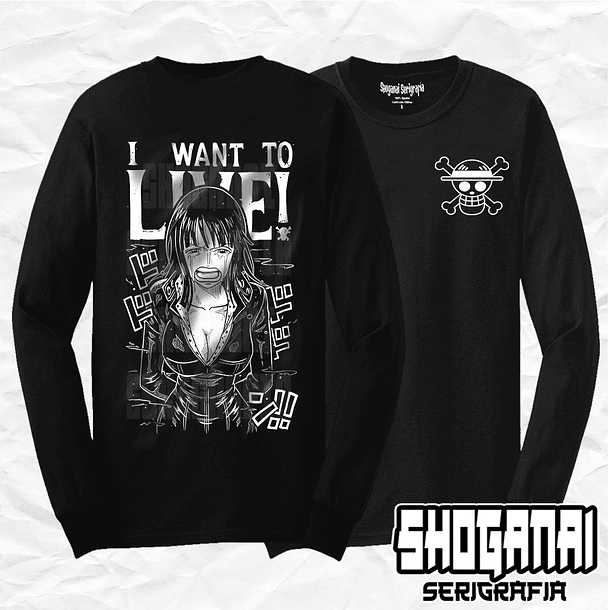 OP61 Nico Robin - One Piece / Polera manga larga 1