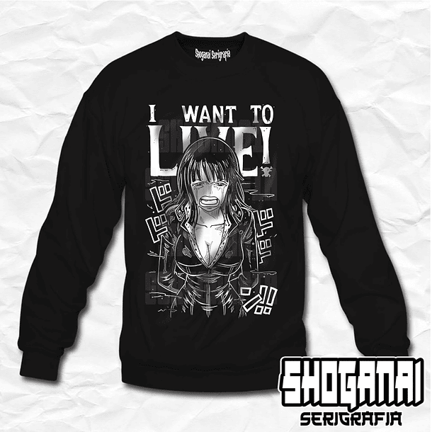 OP61 Nico Robin - One Piece / Crewneck - Poleron Polo 1