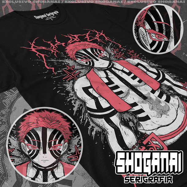KNY64 Akaza - Kimetsu No Yaiba / Polera manga corta 1