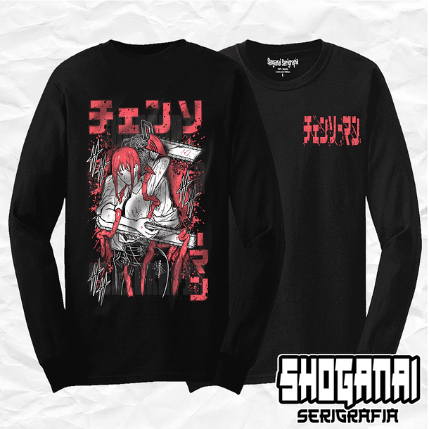 CHSM21 Makima y Denji - Chainsawman / Polera manga larga 1