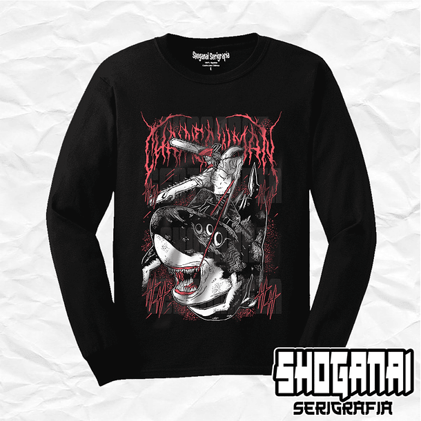 CHSM23 Beam y Denji - Chainsawman / Polera manga larga 1