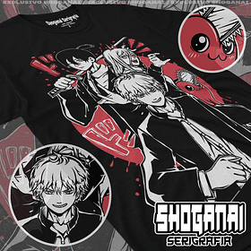 CHSM02 Denji, Power, Aki y Pochita - Chainsawman / Polera manga corta