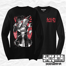 CHSM02 Denji, Power, Aki y Pochita - Chainsawman / Polera manga larga