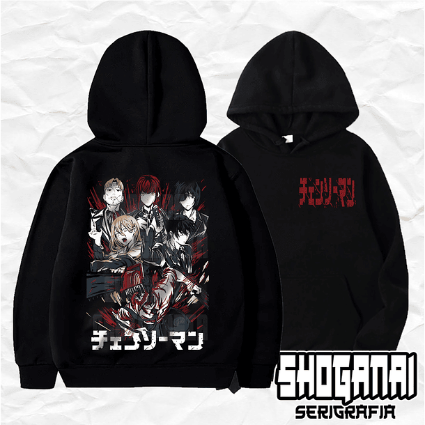 CHSM03 Devil Hunters - Cazadores - Chainsawman / Hoddie - Poleron Canguro 1