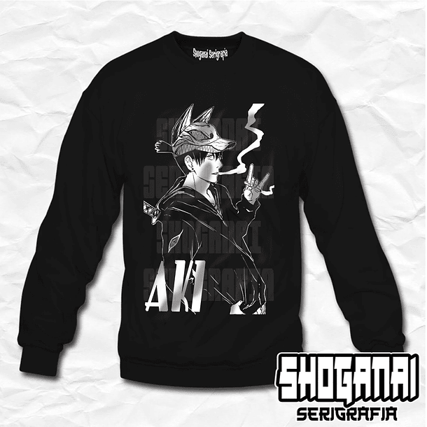 CHSM04 Aki Hayakawa - Chainsawman / Crewneck - Poleron Polo 1