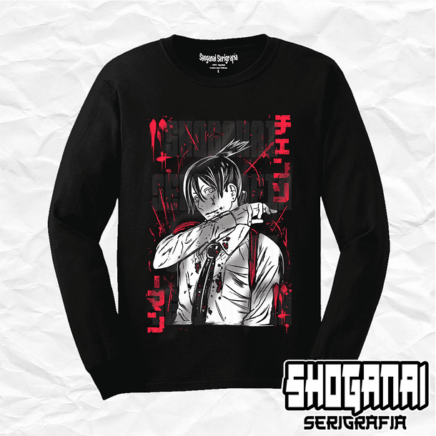 CHSM05 Aki Hayakawa - Chainsawman / Polera manga larga 1
