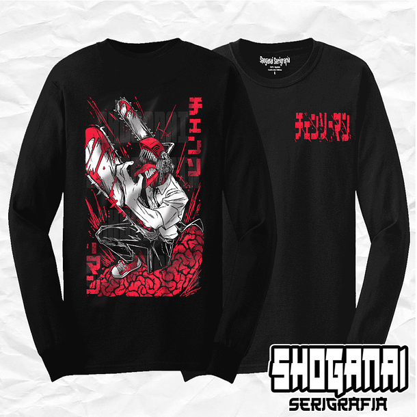 CHSM06 Denji - Chainsawman / Polera manga larga 1